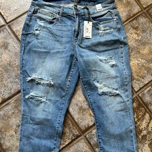 Judy Blue Boyfriend Jeans Distressed Blue Casual